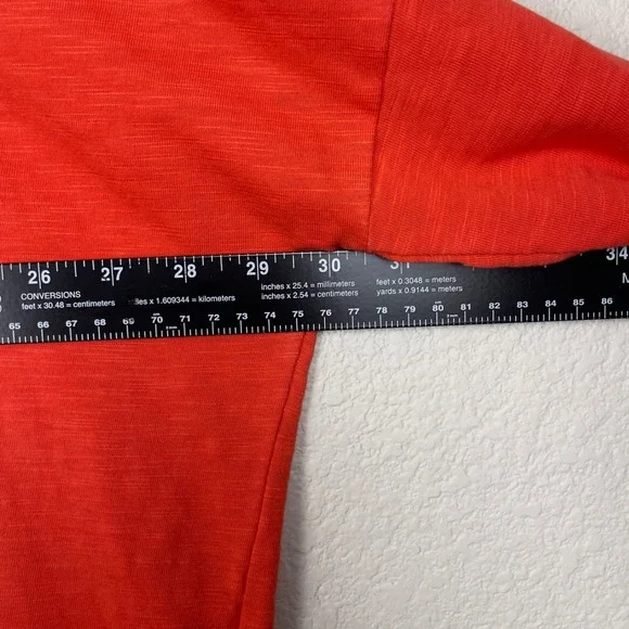 MERSEA Catalina Slub Tee Orange Red Oversized French Tuck Side Slit One Size - Picture 13 of 13